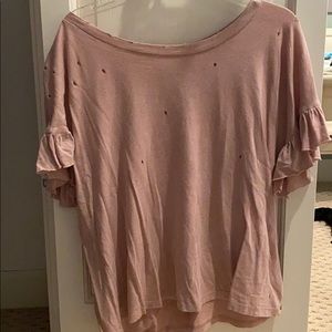 american eagle “hole” tee